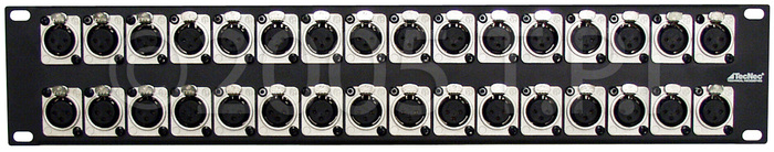 My Custom Shop 32XLRF 2U Rack Panel With 32 NC3FD-L-1