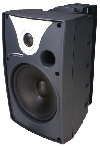 Speco Technologies SP5AWXT Outdoor Speaker 5.25" with Transformer, Pair, Black SP5AWXT