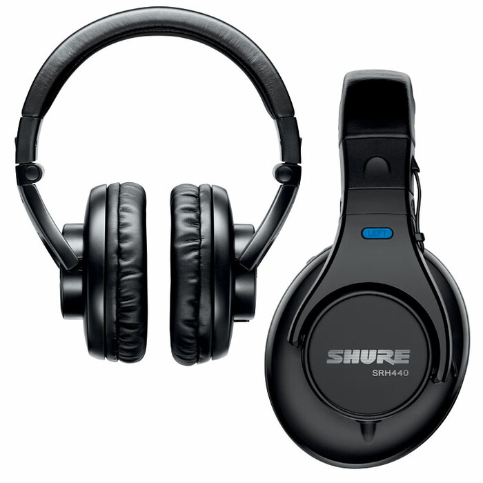 Shure SRH440 Professional Closed-Back Folding Headphones With Detachable Cable