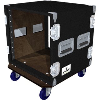 Grundorf Corp AR10DR-BLACK 10-Space Amp Rack, Black AR10DR-BLACK
