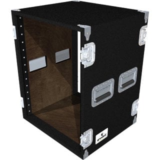 Grundorf Corp AR14DR-BLACK 14-Space Amp Rack (Black) AR14DR-BLACK