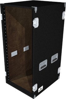 Grundorf Corp AR24EXDR-BLACK 24-Space Extra-Deep Amp Rack (Black) AR24EXDR-BLACK
