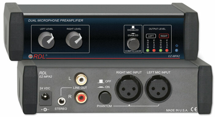 Radio Design Labs EZ-MPA2 Dual Mic Preamp with Compressors, Stereo out EZ-MPA2