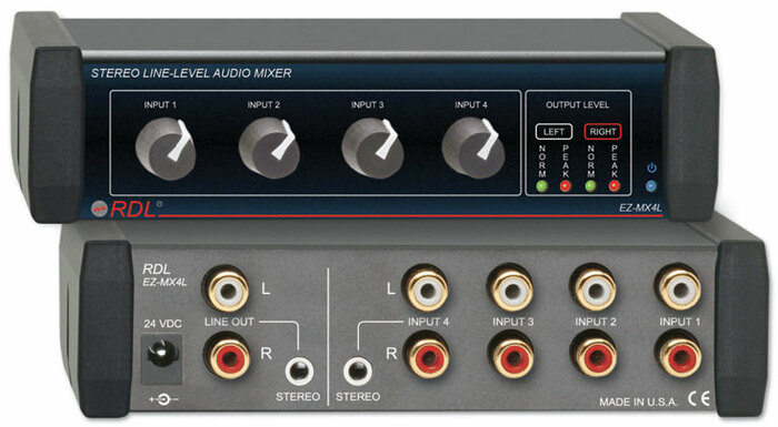 Radio Design Labs EZ-MX4L Stereo Line-Level Mixer 4x1 EZ-MX4L