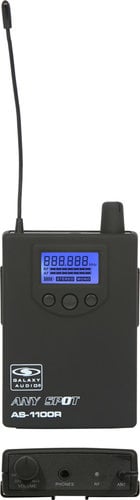 Galaxy Audio AS-1100R Any Spot Wireless Personal Monitor Receiver with EB3 Earbuds AS-1100R
