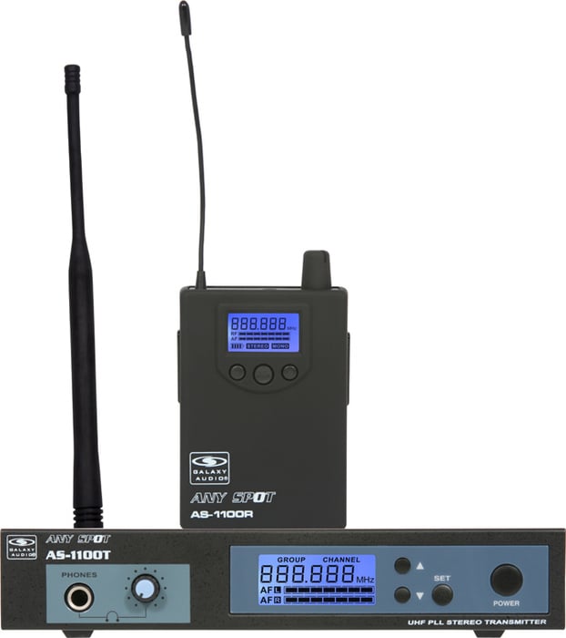 Galaxy Audio AS-1106 UHF Wireless In-Ear Monitor System With EB-6 Ear Buds