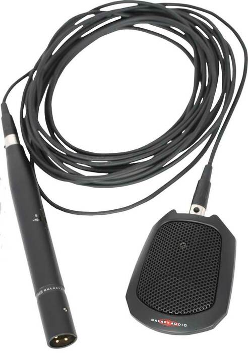 Galaxy Audio BN-218SB Surface-Mount Boundary Mic With Roll-Off Switch, Black