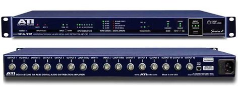 Audio Technologies Inc. DDA-212BNC Digital Audio Distribution Amplifier, 2 Input 1x12 or Dual 1x6 DDA, BNC I/O DDA-212BNC