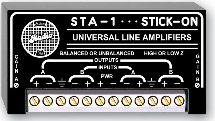 Radio Design Labs STA-1 Dual-Channel Balanced/Unbalanced Line Amplifier with 12-20dB Gain STA1