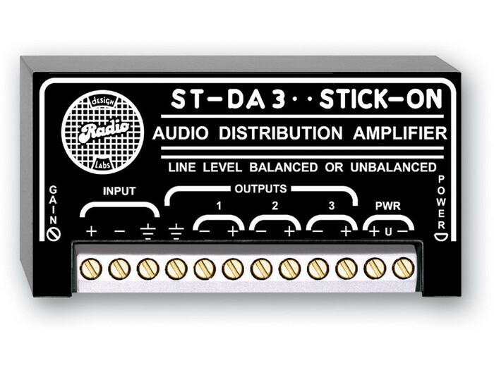 RDL STDA3 Line Level Distribution Amplifier, 1x3