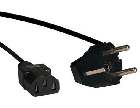 Tripp Lite P054-006 6' 17AWG European Computer Power Cord, Black