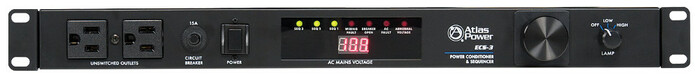 Atlas Sound ECS-3 15A 9 Outlet Power Sequencer & Conditioner ECS-3