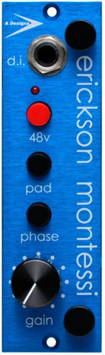 A-Designs EM-Blue 500 Series Preamp/DI Module with Top-End-Present Tone EM-BLUE