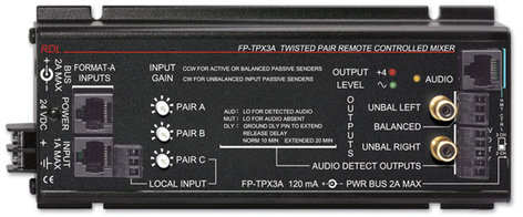 Radio Design Labs FP-TPX3A Remote Controlled Mixer, Twisted Pair FP-TPX3A