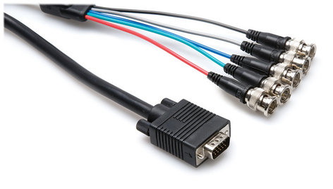 Hosa RGB503 3 Ft. VGA to 5 x BNC Breakout Cable RGB503