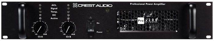 Crest Pro 8200 Power Amplifier, 825W @ 8 Ohms Stereo PRO8200