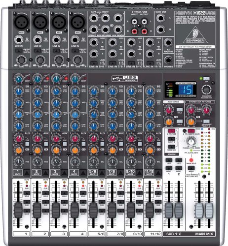 Behringer XENYX X1622USB 16 Input 2/2 Bus Mixer with USB, energyXT2.5 Software, 24-Bit Multi-FX Processor XENYX-X1622USB