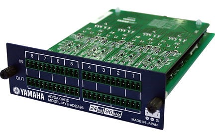 Yamaha MY8-ADDA96 8-Channel Analog I/O Card, Euroblock Connectors