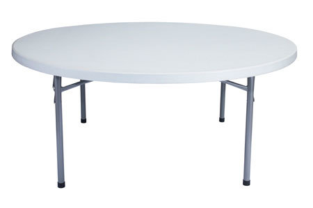 National Public Seating BT71R 71" Round Table with Folding Legs BT-71R