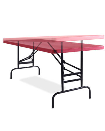National Public Seating BTA3072-40 Table, Adjustable, 30"x72"x1.75", Red BTA-3072-40