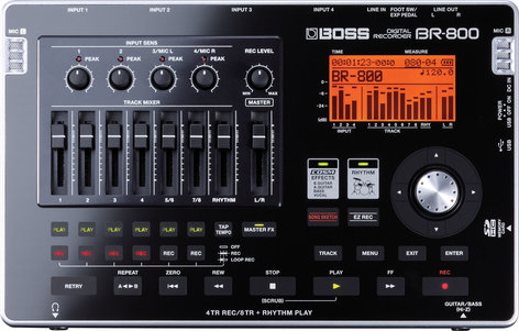 Boss BR800 Digital Recorder, 8-track (4-track simultaneous recording) BR800