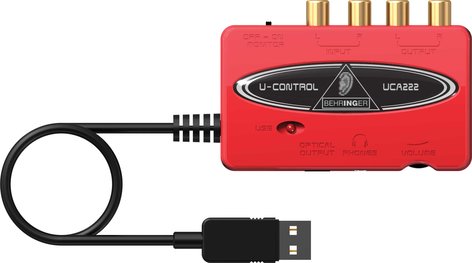 Behringer U-CONTROL UCA222 2 In / 2 Out USB Audio Interface with Digital Output and Software Bundle UCA222-U-CONTROL