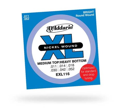 D`Addario EXL116 Medium Top/Heavy Bottom XL Electric Guitar Strings EXL116