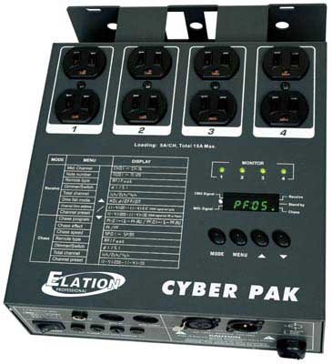 Elation Pro Lighting CYBER-PACK Dimmer/Power Pack, 4 Channel, 20 Amp Total CYBER-PACK