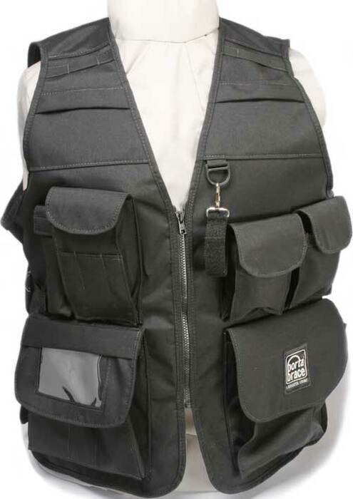 Porta-Brace VV-XLBL Extra-Large Video Vest (Size 46, Black) VV-XLBL