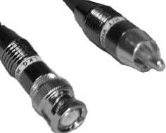 Philmore 45-4503 3 Ft. RCA To BNC Cable (with Gold Contacts)