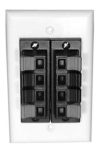Philmore 75-678 4-Position Terminal Solderless Wall Plate For Speakers