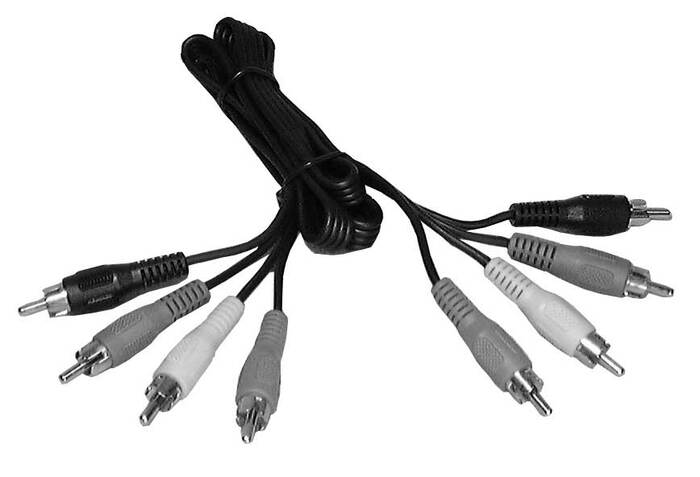 Philmore CA204 3 Ft. Color-Coded 4x RCA Male To 4x RCA Male Multicable