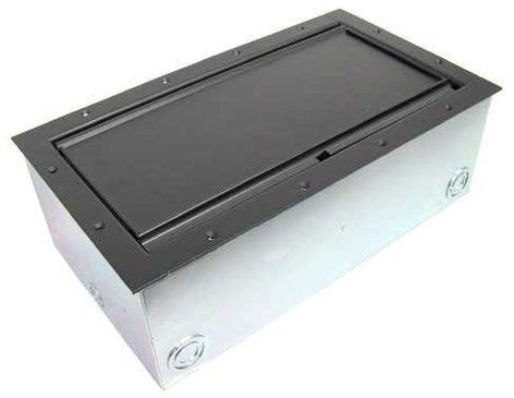 Ace Backstage Co. 134CLBK Super Double Wide Stage Pocket with Textured Black Finish and Carpet Lid 134CLBK
