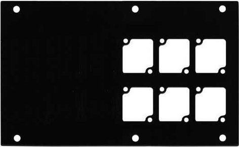 Ace Backstage Co. PNL-126 Aluminum Stage Pocket Panel, with 6 Connectrix Mounts, Black PNL-126