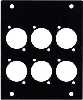 Ace Backstage Co. PSW-106 Aluminum Switchcraft® Pocket Panel with 6 Switchcraft® Mounts PSW-106