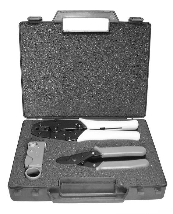 Philmore WS604 Coaxial Tool Kit: Crimper, Stripper, & Cutter (for RG58, RG59, RG62, RG6 Cable)