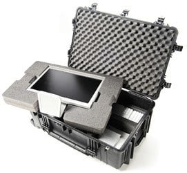 Pelican Cases 1650 Large Hard Case with Retractable Handle and Wheels in Desert Tan PC1650-DESERT-TAN