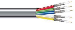 West Penn 255CRGB Cable, Coax, Miniature RGBHV, 25 gauge, 1000' 255CRGB