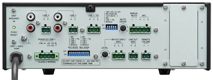 TOA BG-2035 CU 5-Channel Mixer And Power Amplifier, 35W