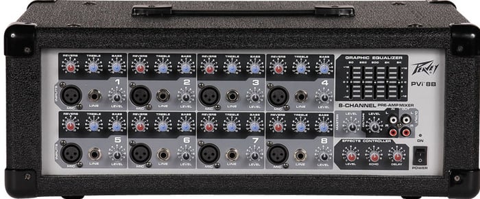 Peavey PVi 8B 8-Channel Powered Mixer, 150W