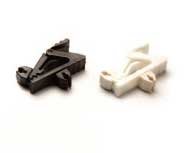 Countryman E2CLIPB2 E2 Cable Clips For 2mm Cable, Set Of 1 Black And 1 White
