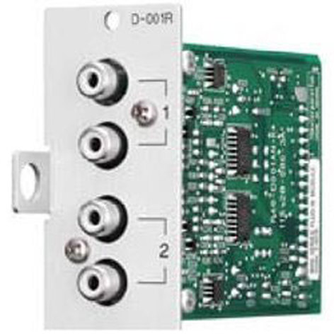TOA D-001R Dual-Channel Unbalanced Line Input Module With DSP And Dual RCA Jacks Per Input