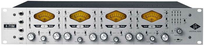 Universal Audio 4-710d 4 Channel Tone-Blending Microphone Preamplifier with Dynamics 4-710D