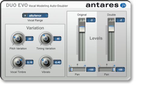 Antares DUO-EVO Vocal Modeling Auto-Doubler Plug-in (Mac/PC) DUO-EVO