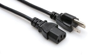 Hosa PWC-148 Power Cord, IEC C13 to NEMA 5-15P, 8' PWC148