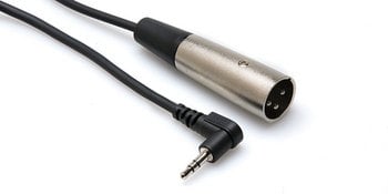 Hosa XVM101M Microphone Cable, right-angle 3.5mm to XLR3M, 1ft XVM101M