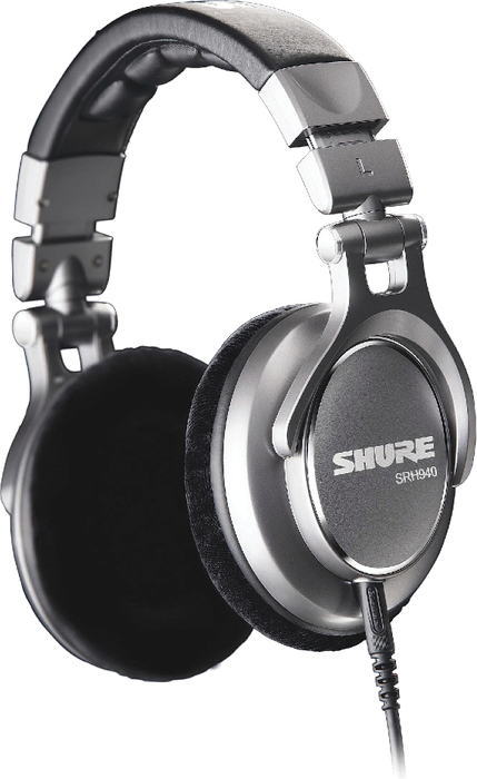 Shure SRH940 Professional Reference Headphones With Detachable Cables And Velour Ear Cushions