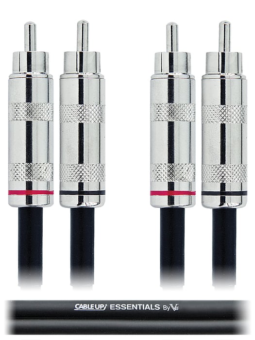 Cable Up by Vu RMD-RMD-1 1 ft Dual RCA Male to Dual RCA Male Unbalanced Cable RMD-RMD-1