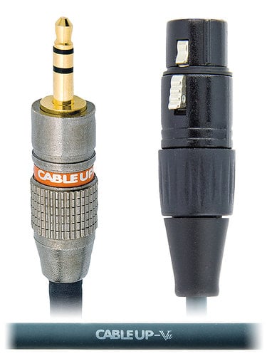 Cable Up by Vu M3-XF3-1 1 ft 1/8" TRS Male to XLR Female Balanced Cable M3-XF3-1