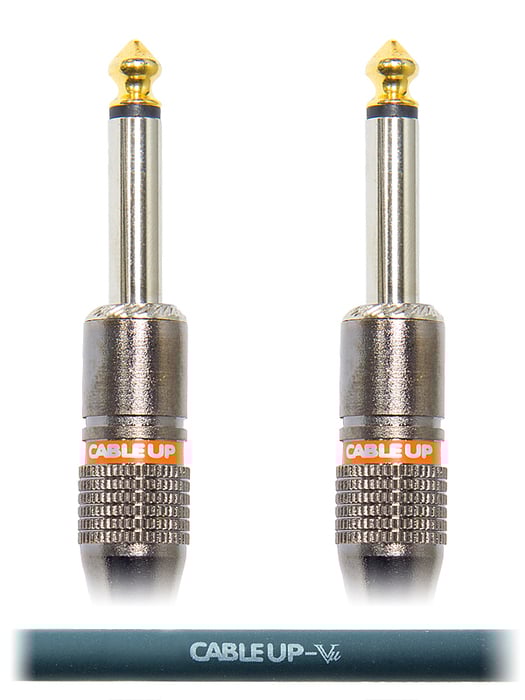 Cable Up by Vu PM2-PM2-0.5 6" 1/4" TS Male to Male Unbalanced Cable PM2-PM2-0.5